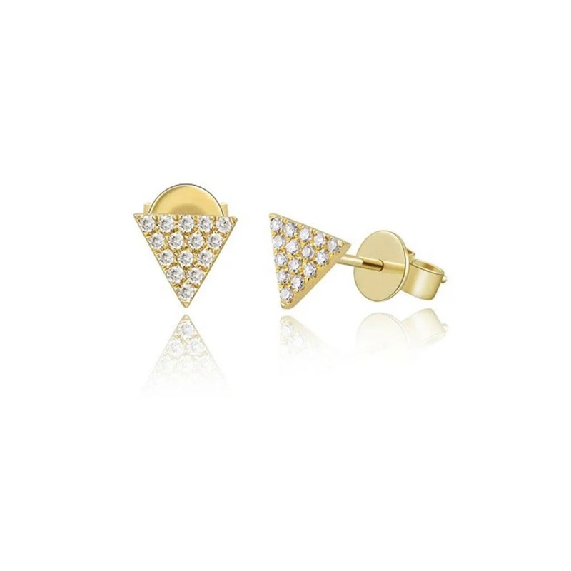 Small Diamond Triangle Earrings