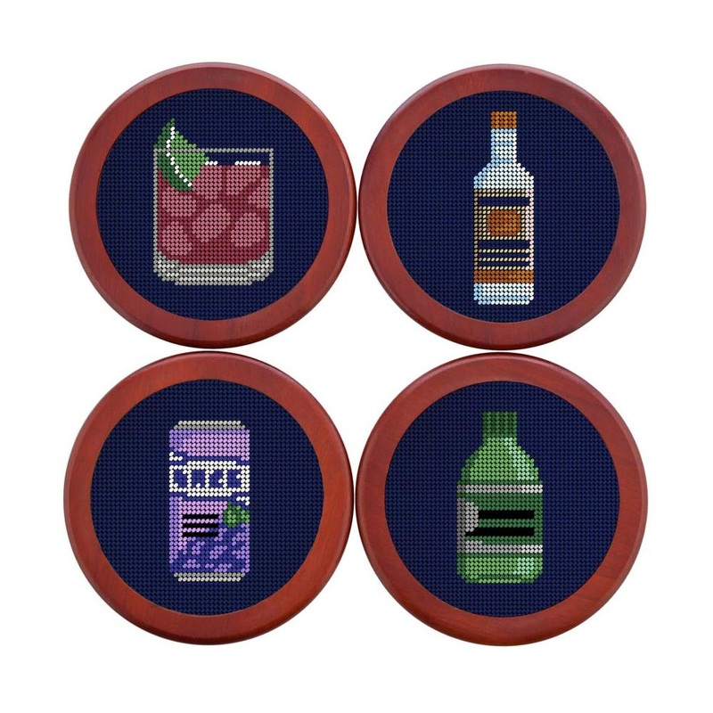 Smathers & Branson Make a Transfusion Needlepoint set of 4 Coasters
