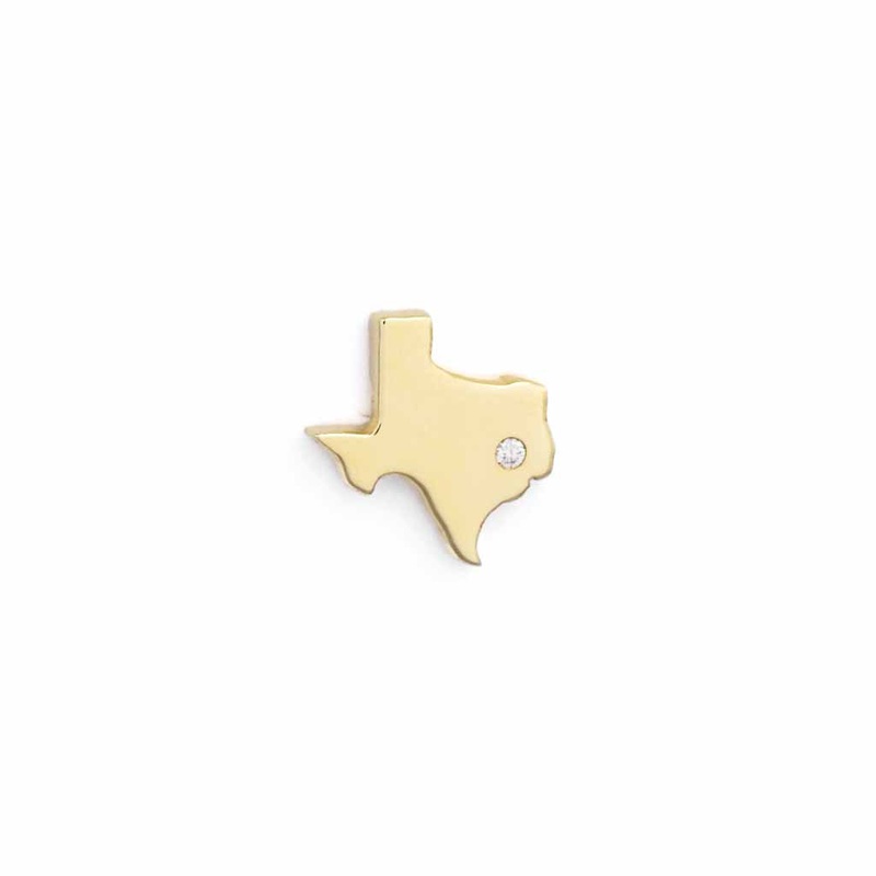 Texas HTX Single Stud Diamond Earring (set of 2)