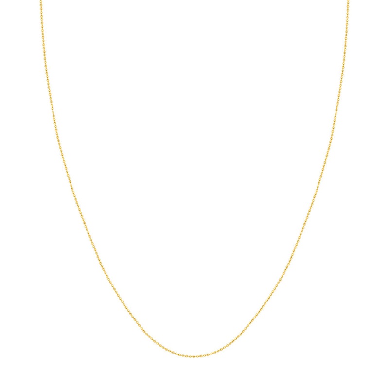 14k Yellow Gold 22" Adjustable Cable Chain