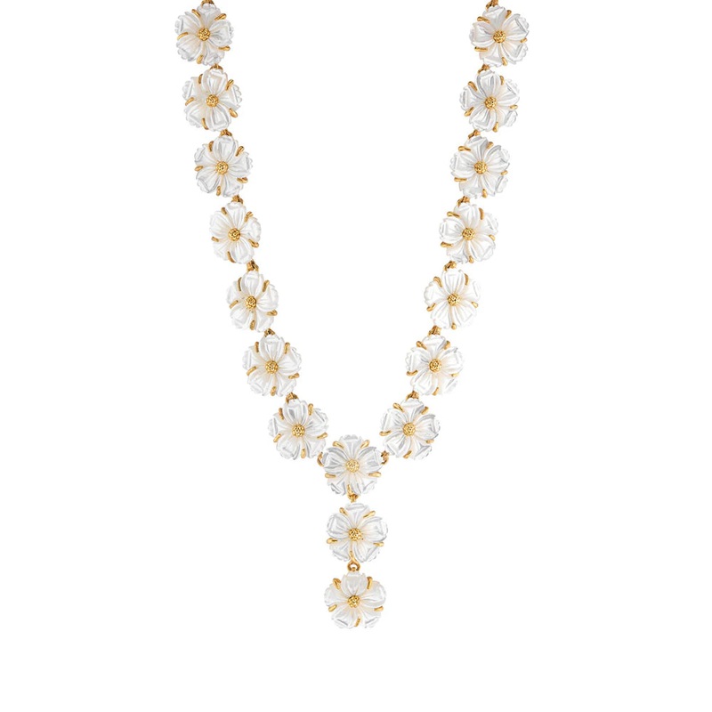 Capucine de Wulf Convertible 16" Mermaid Garden Petite Riviere Necklace - Mother of Pearl