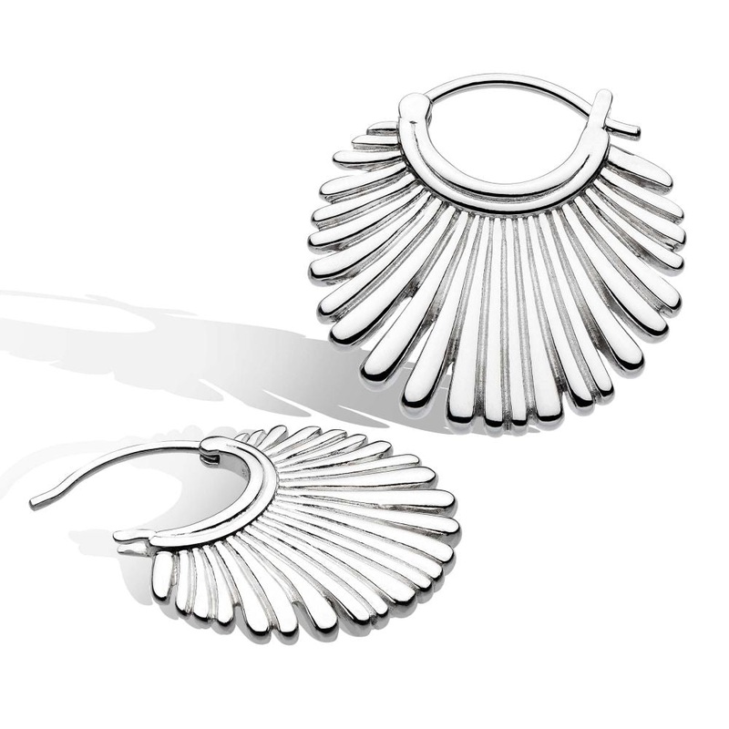 Kit Heath Essence Radiance Grande Fluted Fan Earrings