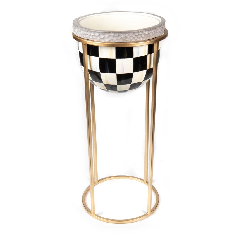 MacKenzie-Childs Courtly Check Plant Stand - Tall *In-Store Pickup Only*