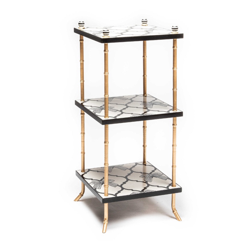 MacKenzie-Childs Pretty As A Bow 3 Tiered Table *In-Store Pickup Only*