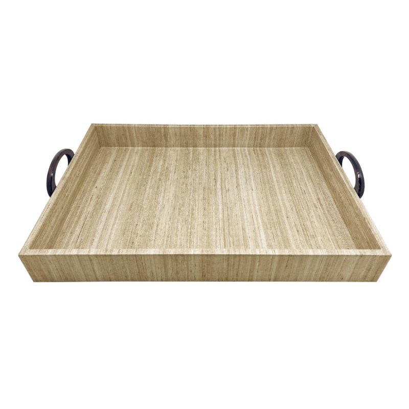 Mariposa Mallorca Tortoise Handled Tray