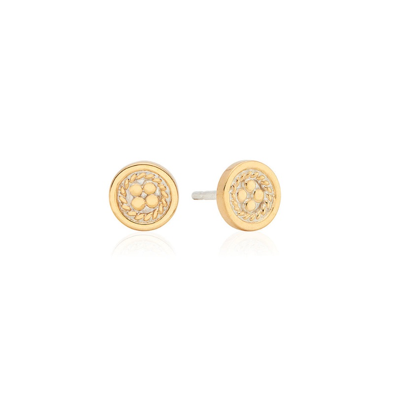 Anna Beck Classic Smooth Border Mini Stud Earrings