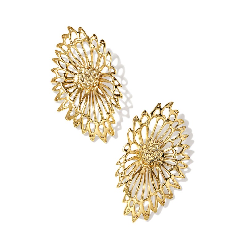 Kendra Scott Brielle Gold Statement Earrings