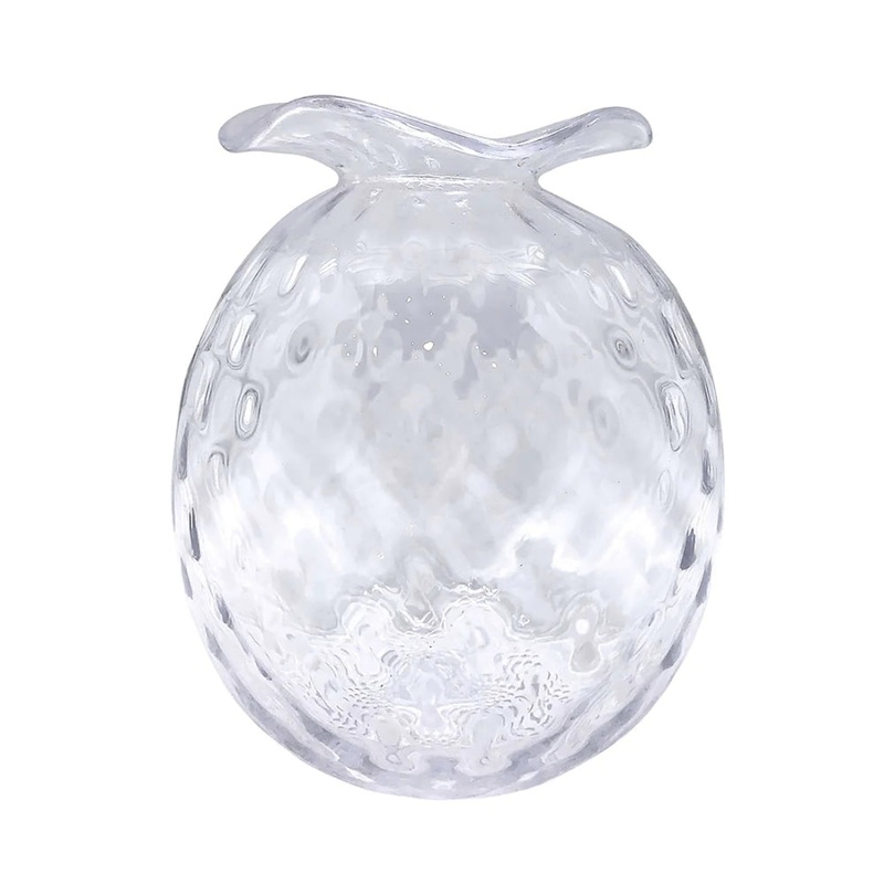 Mariposa Clear Pineapple Texture Bud Vase