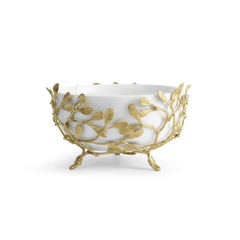 Michael Aram Mistletoe Porcelain Serving Bowl