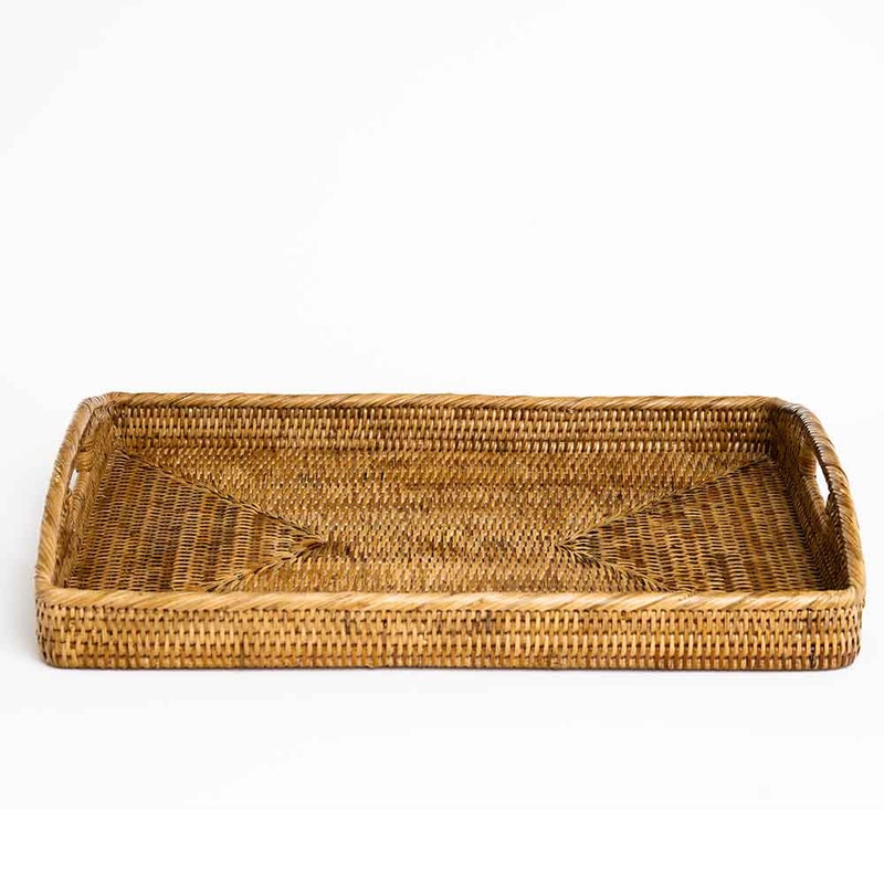Pomegranate Woven Rattan Morning Tray
