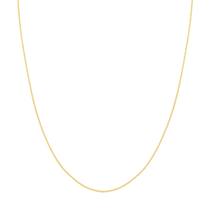 14k Gold Diamond-Cut Cable Chain 18"