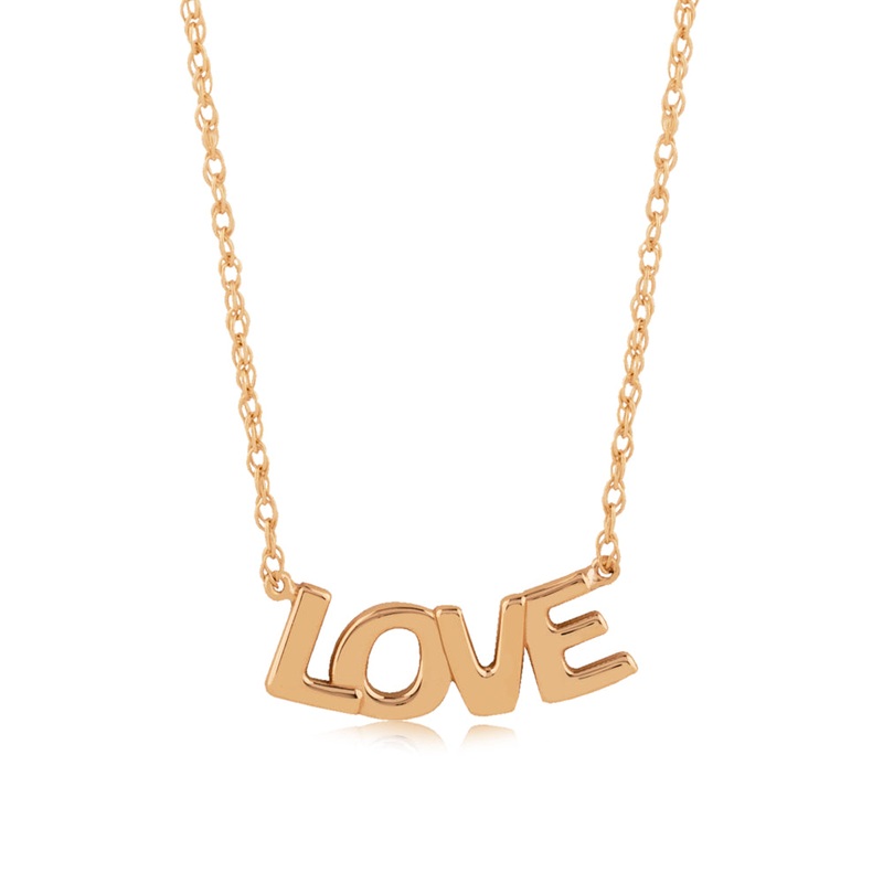 14k "Love" Pendant Necklace