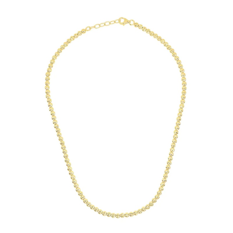 Desmos Crystal Diamond-Cut Bead Necklace, 18"