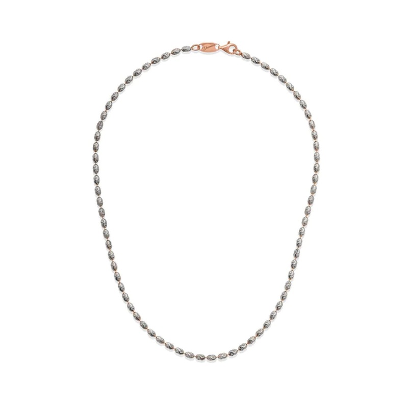 Desmos Two-Tone "Rice" Diamond-Cut Necklace