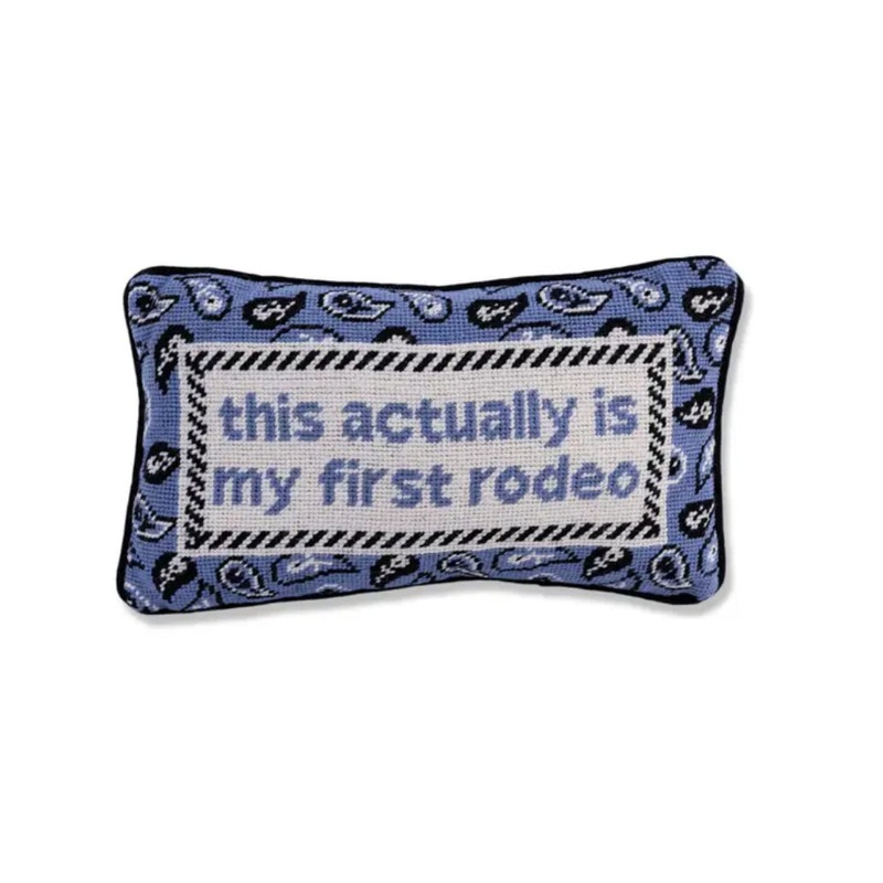 Furbish Studio First Rodeo Needlepoint Pillow