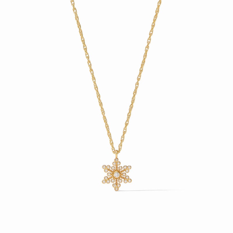 Julie Vos Noel Star Solitaire Necklace