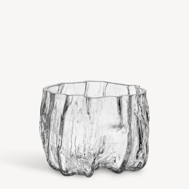 KostaBoda Crackle Clear Vase Low