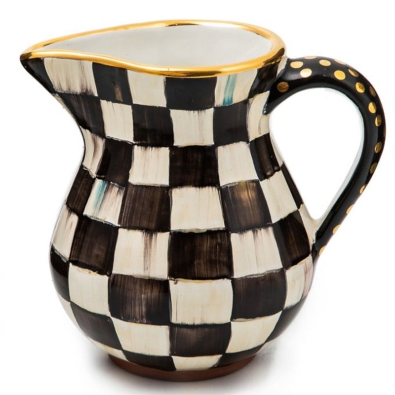MacKenzie-Childs Courtly Check Portly Pitcher