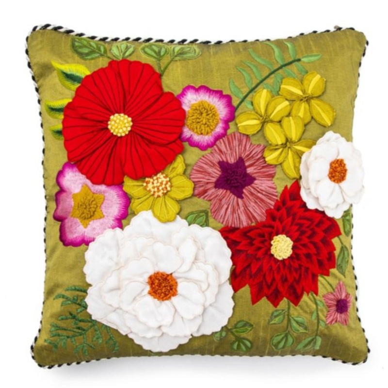 MacKenzie-Childs Fleur De Leaf Pillow
