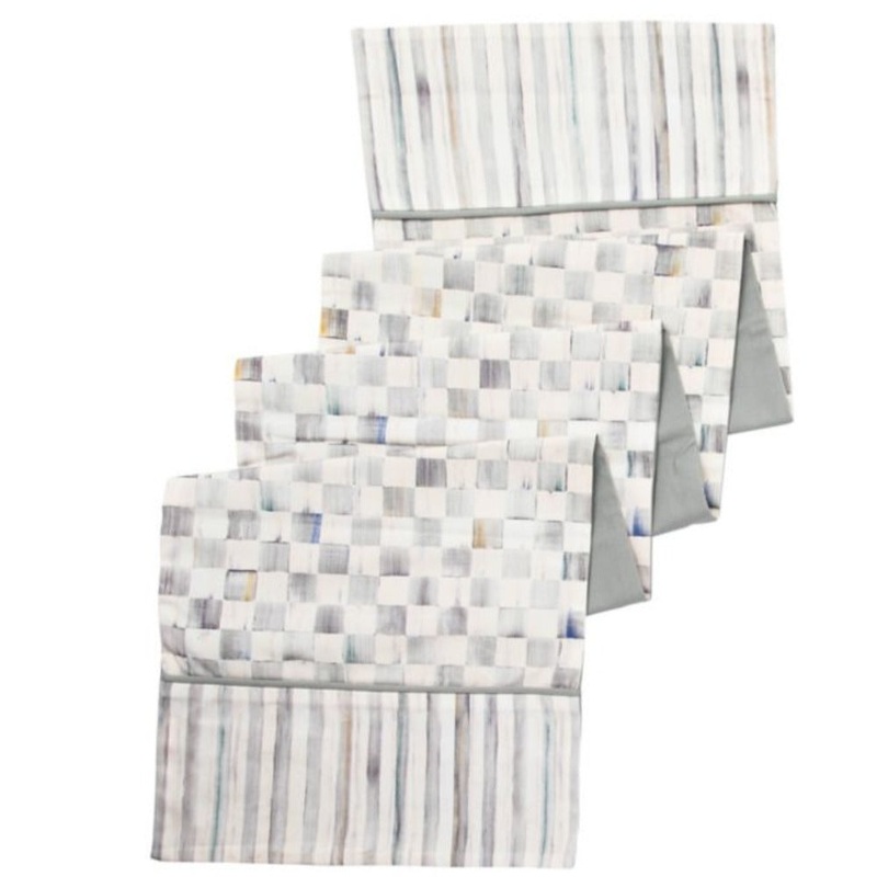 MacKenzie-Childs Sterling Check Table Runner