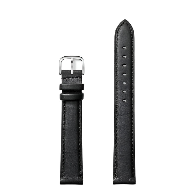 Shinola 18mm Black Leather Watch Strap