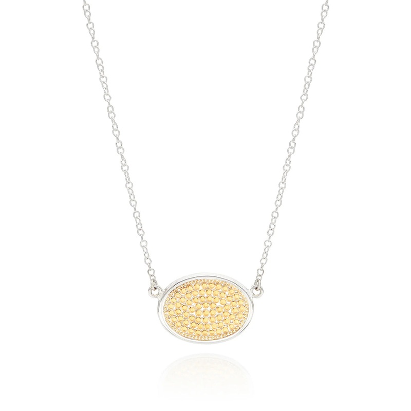 Anna Beck Two Tone Classic Medium Oval Necklace