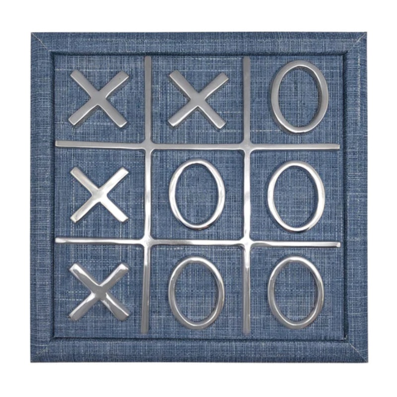 Mariposa XOXO Heather Blue Classic Tic Tac Toe Set