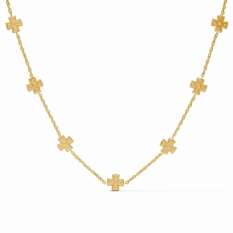 Julie Vos Canterbury Delicate Station Necklace