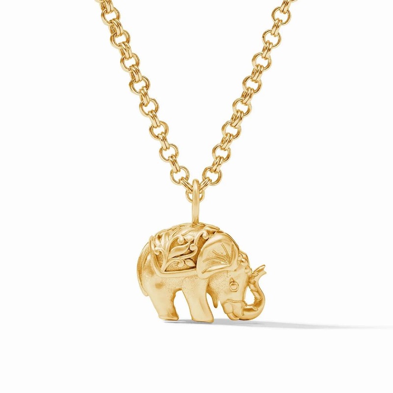Julie Vos Elephant Pendant Necklace