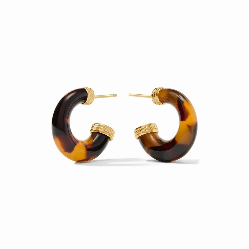 Julie Vos Madison Statement Hoops - Tortoiseshell