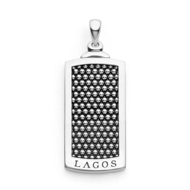 Lagos Anthem Caviar Beaded Tag Amulet