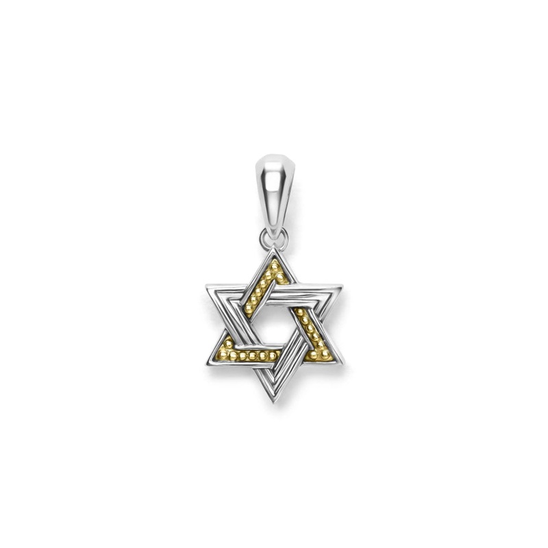 Lagos Anthem Small Two-Tone Star of David Amulet