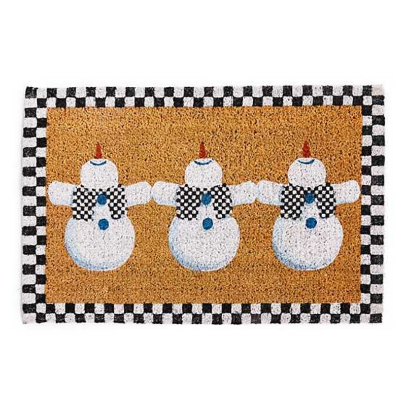 MacKenzie-Childs Dancing Snowman Entrance Mat