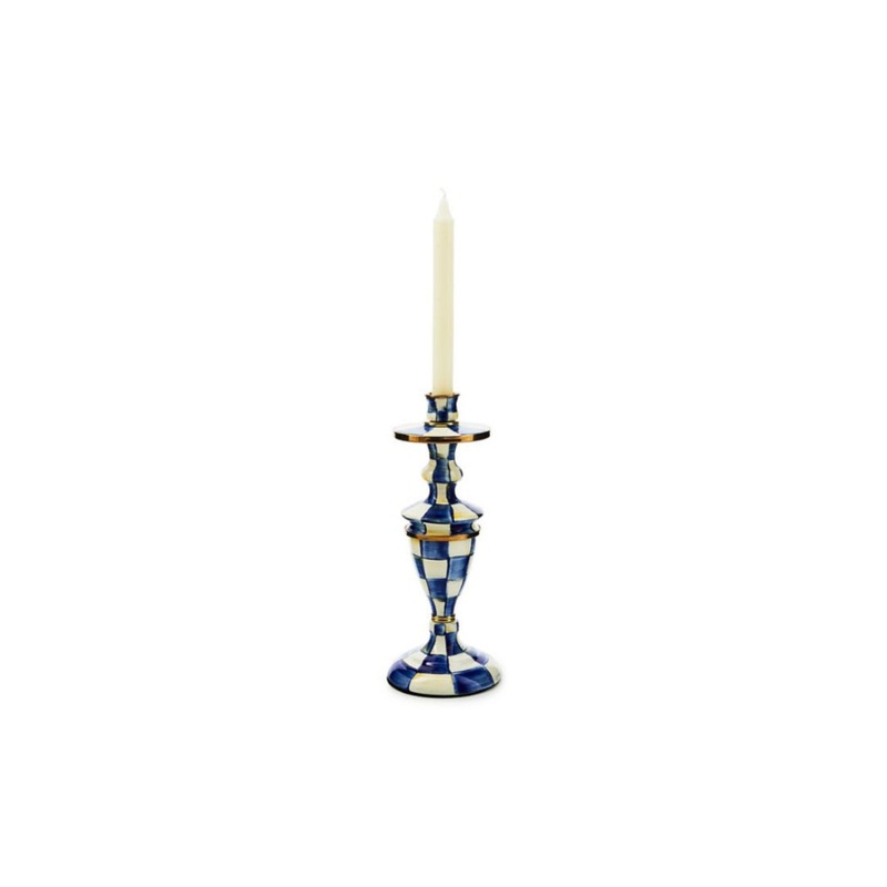 MacKenzie-Childs Royal Check Medium Candlestick