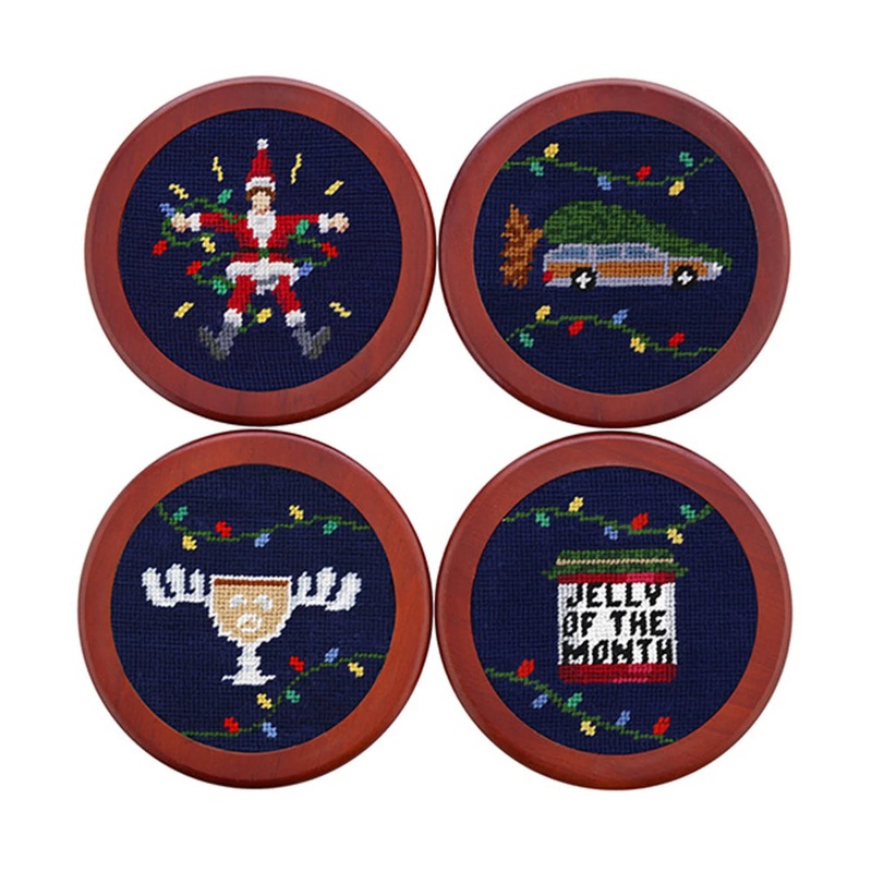 Smathers and Branson Griswold Christmas Coasters (Dark Navy)