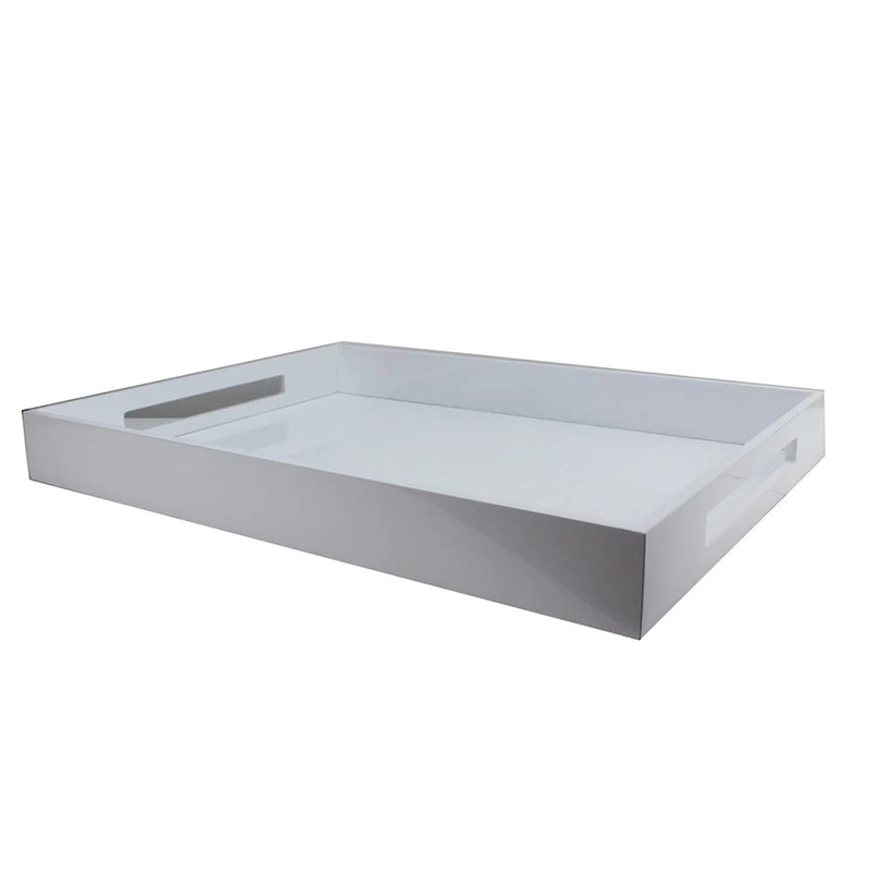 Addison Ross White Large Lacquered Ottoman Tray