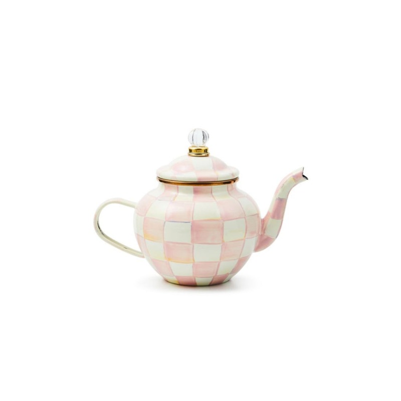 MacKenzie-Childs Rosy Check 4 Cup Teapot