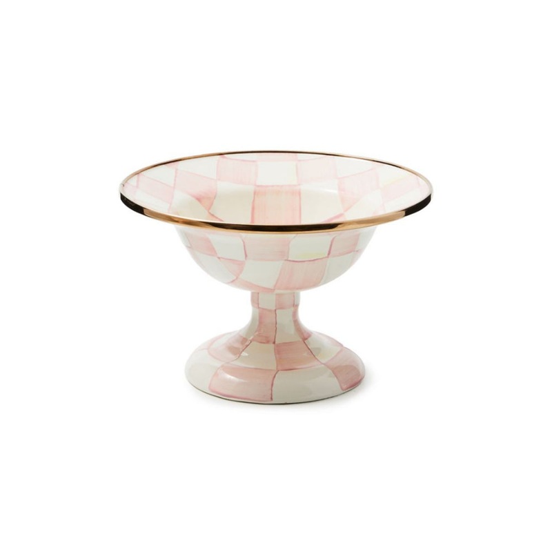 MacKenzie-Childs Rosy Check Small Compote