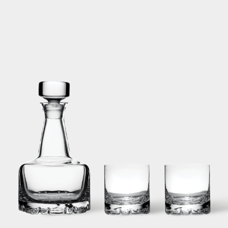 Orrefors Erik Decanter & Glasses - 3 Piece Gift Set