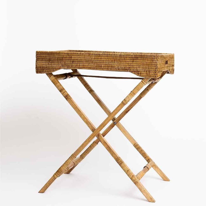 Pomegranate Woven Rattan Butler Tray