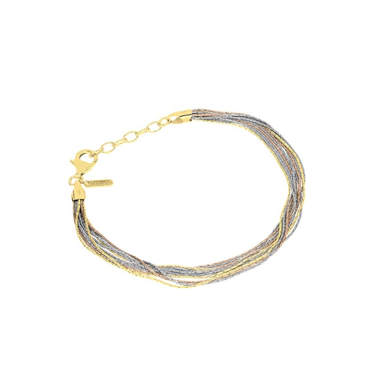 Desmos Spark Tri-Tone Multi Strand Bracelet