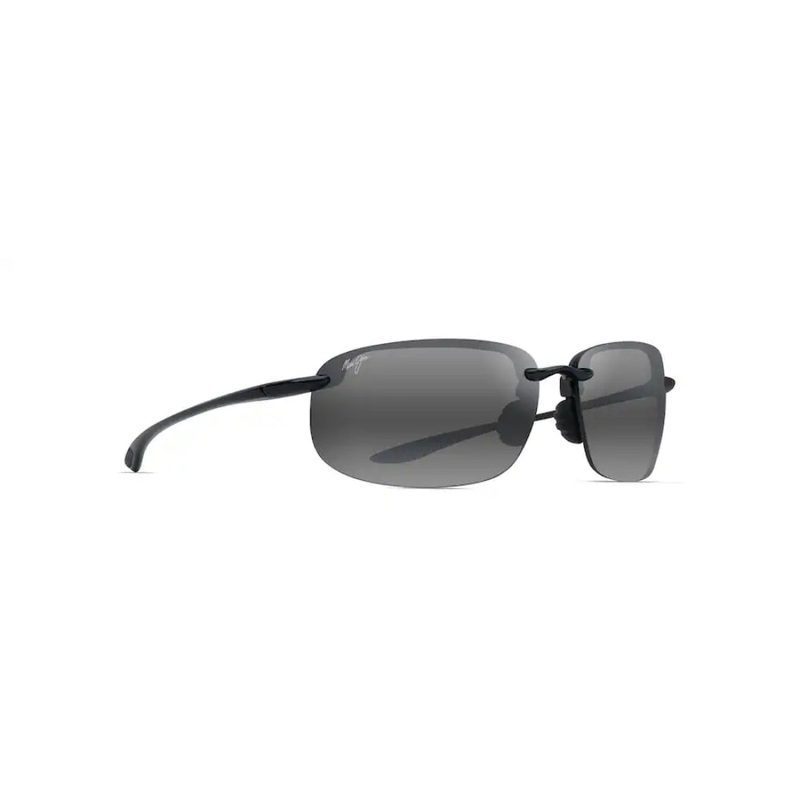 Maui Jim HO'OKIPA Xlarge Polarized Rimless Sunglasses - Black Gloss