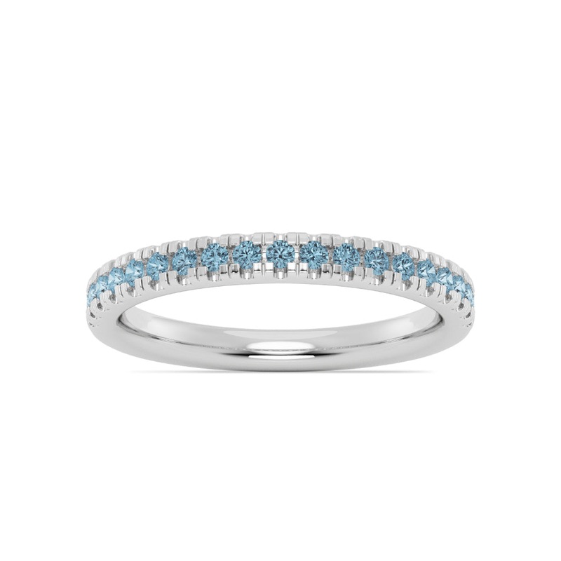 Smyth Jewelers Stackable Pav Aquamarine Ring