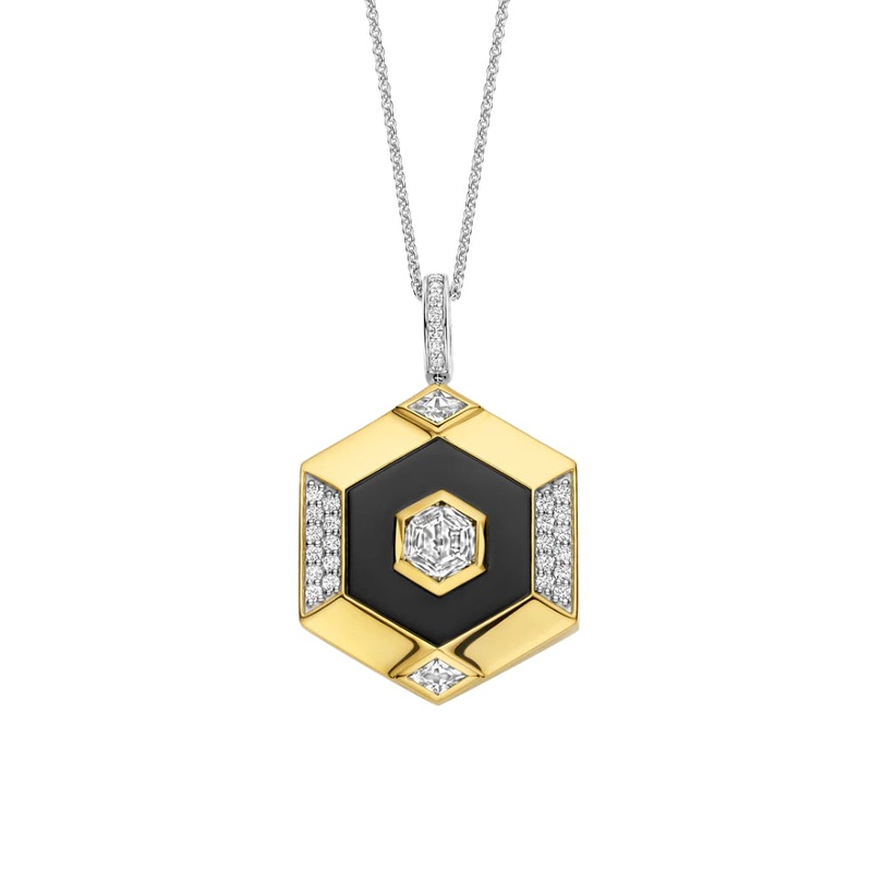 Ti Sento Geometric Vintage Style Pendant Necklace