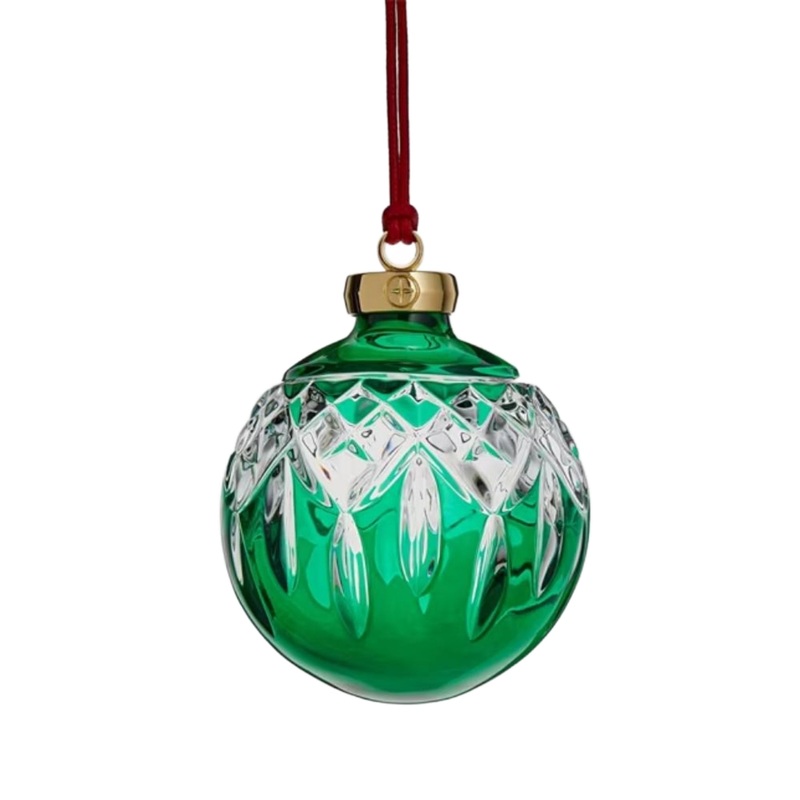 Waterford 2024 Lismore Christmas Green Bauble Ornament