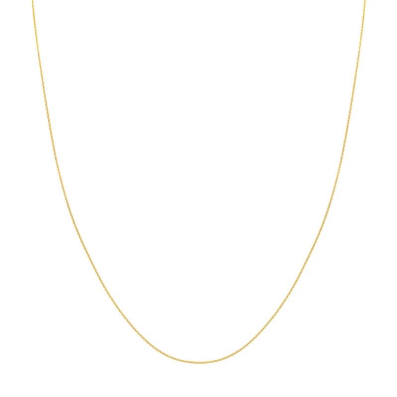14k Gold Diamond-Cut .8mm Cable Chain