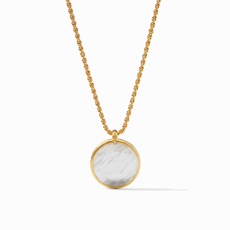 Julie Vos Coin Statement Pendant Mother of Pearl