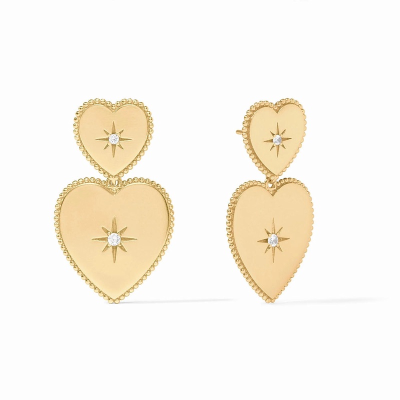 Julie Vos Heart Statement Earrings