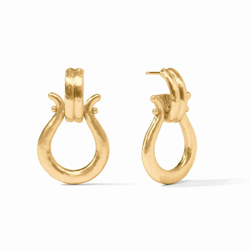 Julie Vos Saratoga Doorknocker Earrings