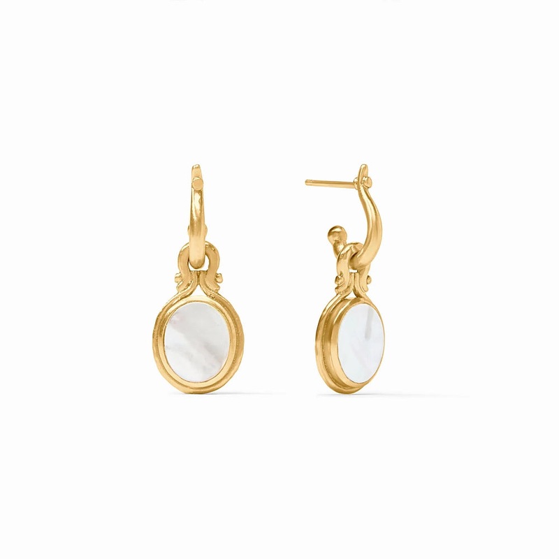 Julie Vos Saratoga Hoop & Charm Earrings
